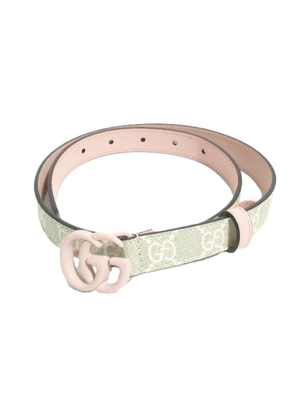 Gucci GG Supreme Marmont Slim Belt 70 Pink Beige